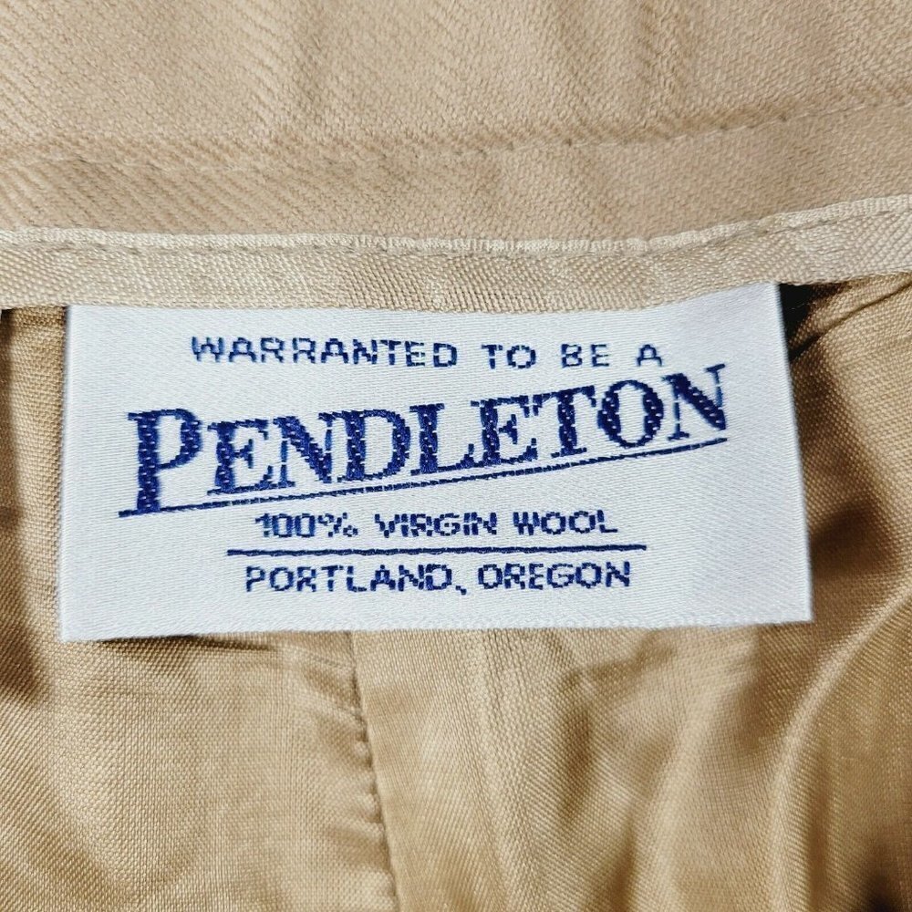 Pendleton Womens Suit Pants Tan Size 10 All Season Wool Flat Front Career Office - Picture 8 of 12